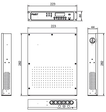 FMST-FXR061吸氣式感煙火災探測器
尺寸圖